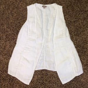 J. Jill White Linen Vest